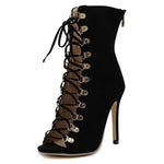 Lace Up Stiletto Heels