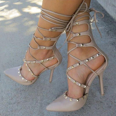 Studded Strappy Summer Heels