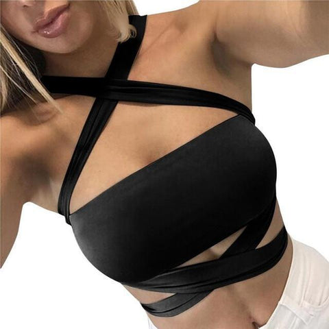 Wrapped Body Lace-Up Crop