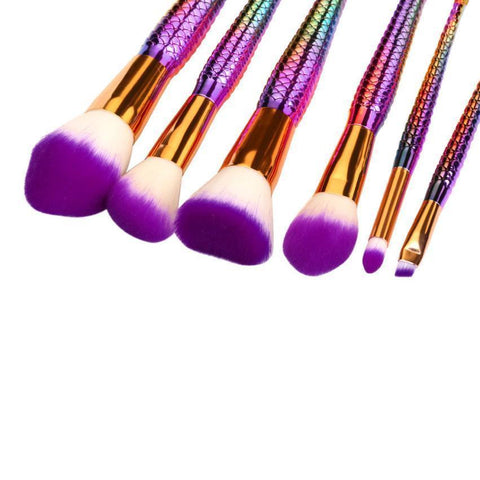 Purple Tip Mermaid Brush Kit (6 Pcs)